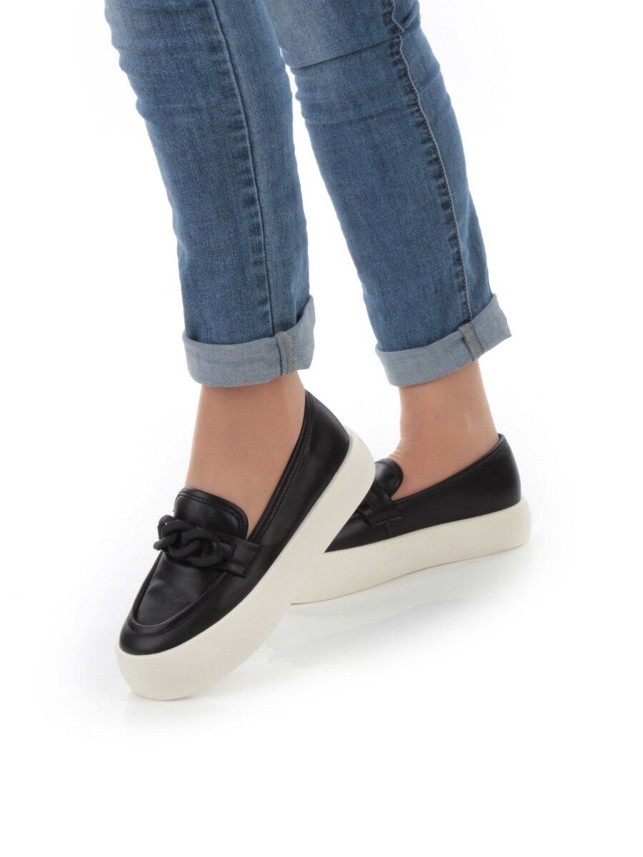 03-DJ35-2 BLACK Полуботинки женские (натуральная кожа)