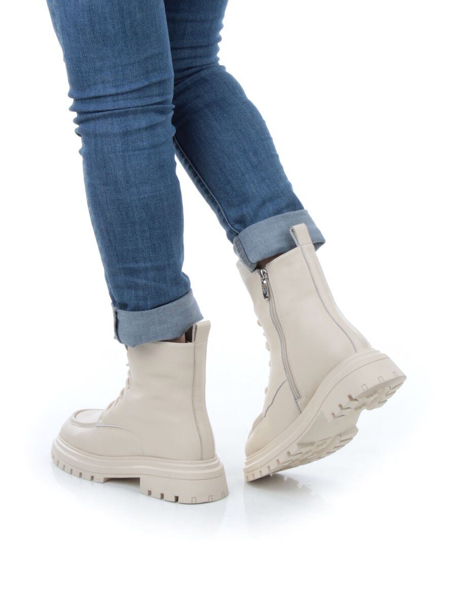 04-M3-886 BEIGE Ботинки зимние женские (натуральная кожа, натуральный мех)