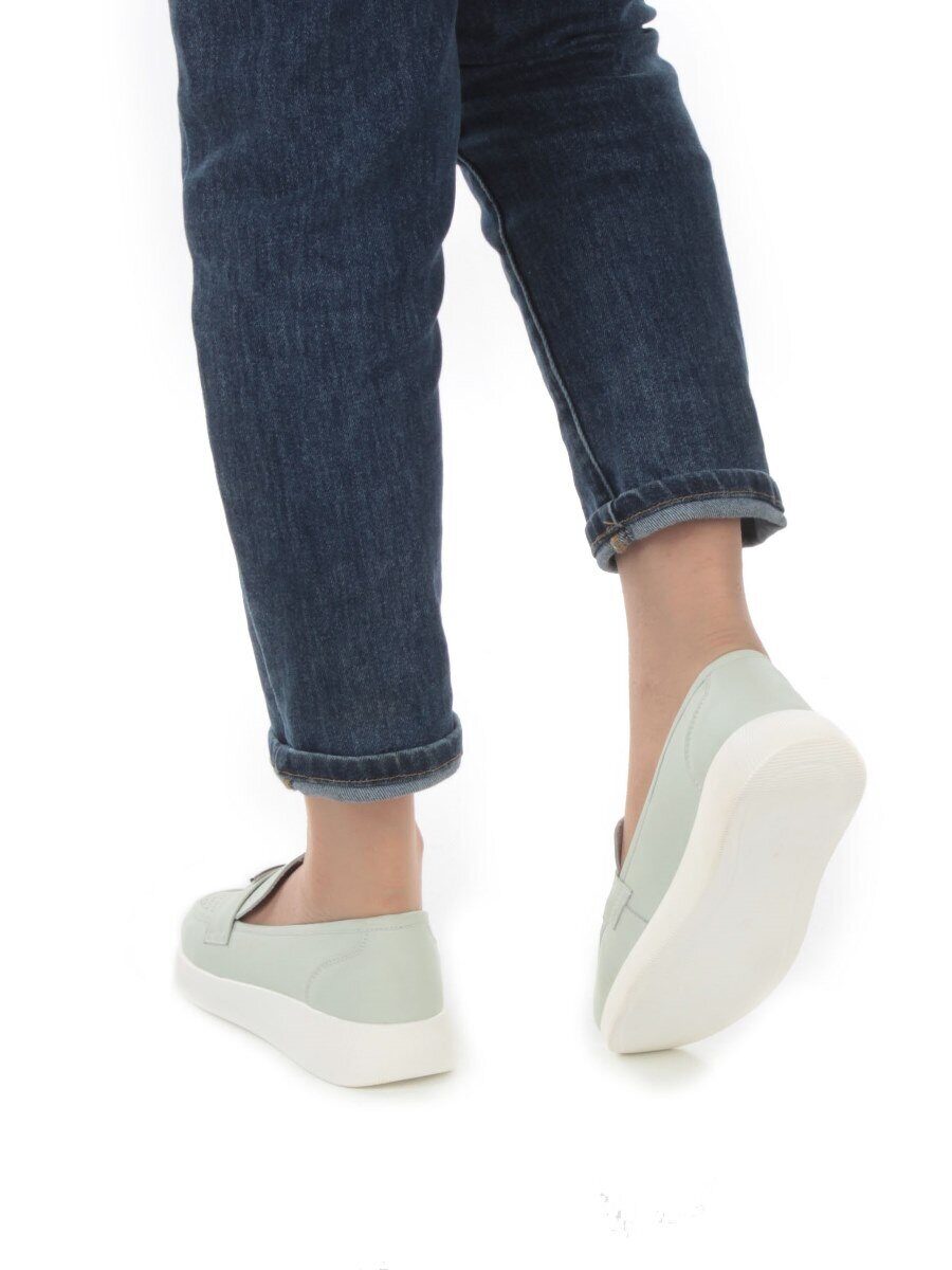 03-PDL 205-3 LT. GREEN Полуботинки женские (натуральная кожа)