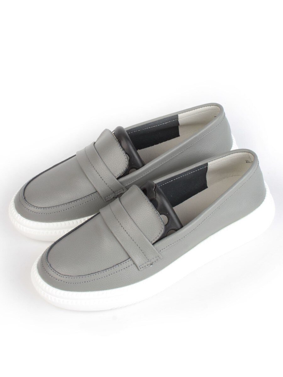 03-ZL-8501 DK. GRAY Полуботинки женские (натуральная кожа)