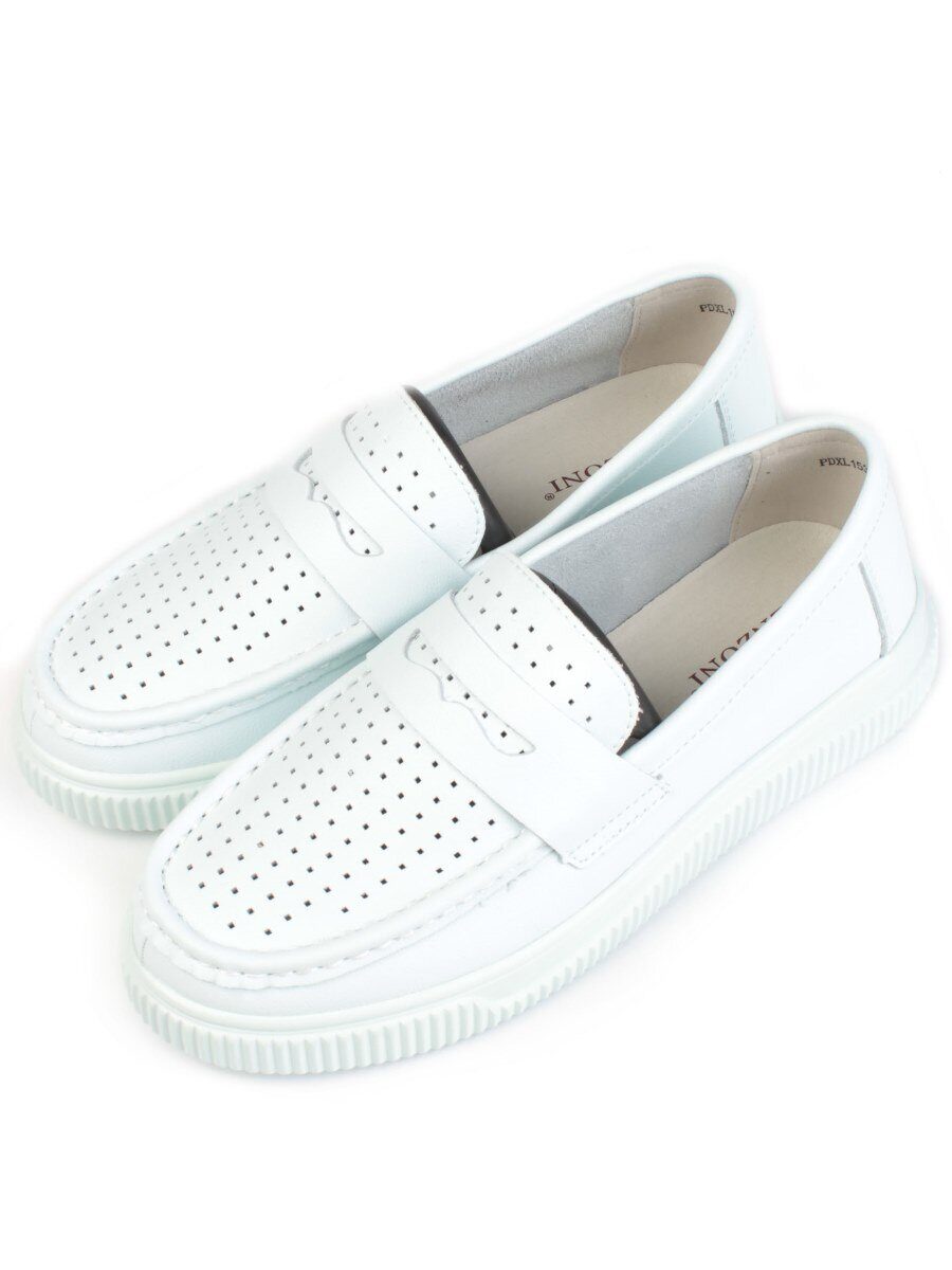 03-PDXL153-3 LT. BLUE Полуботинки женские (натуральная кожа)