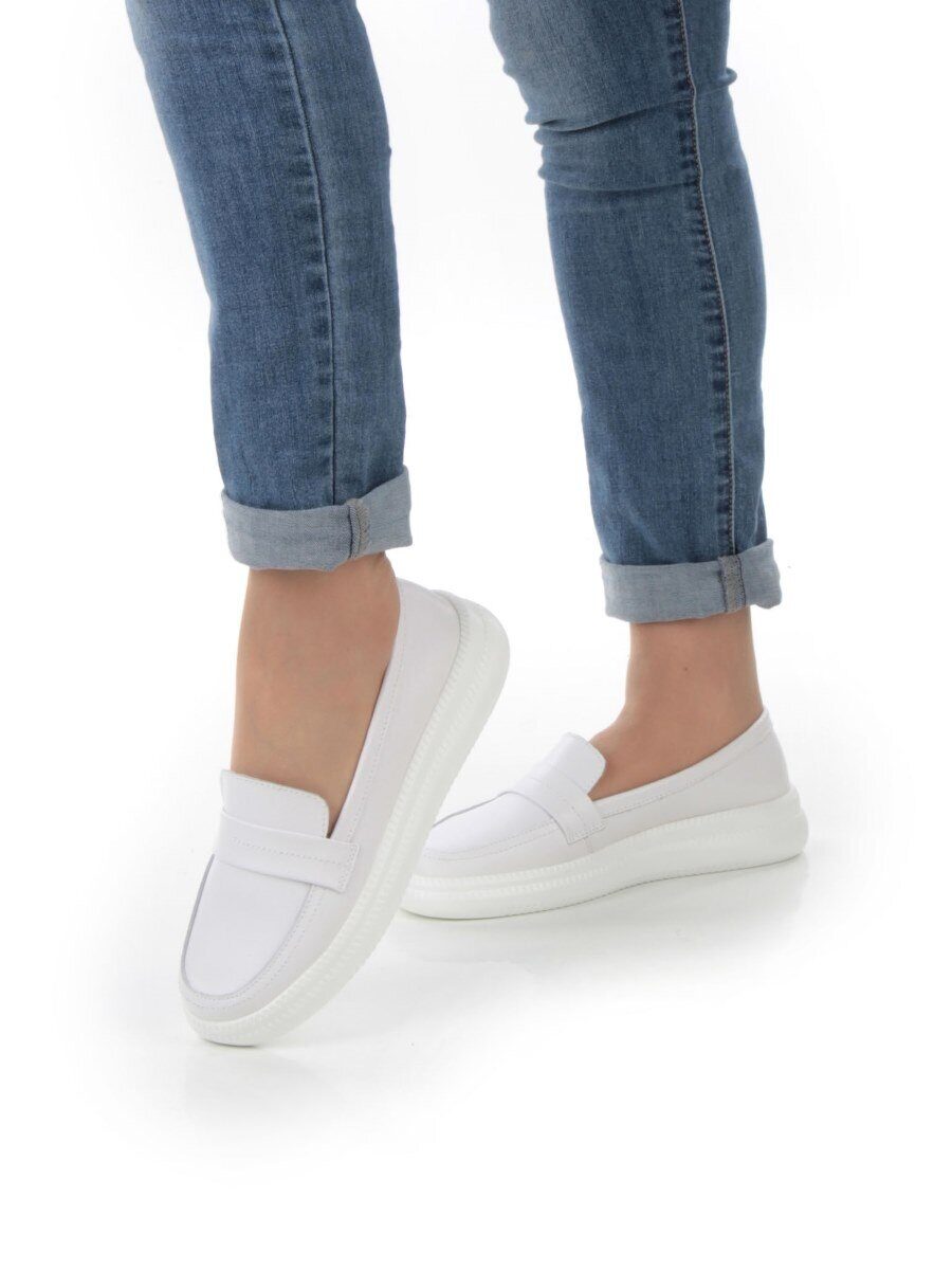 03-ZL-8501 WHITE Полуботинки женские (натуральная кожа)