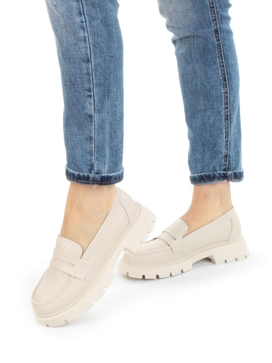 03-5920-2 BEIGE Лоферы женские (натуральная кожа)