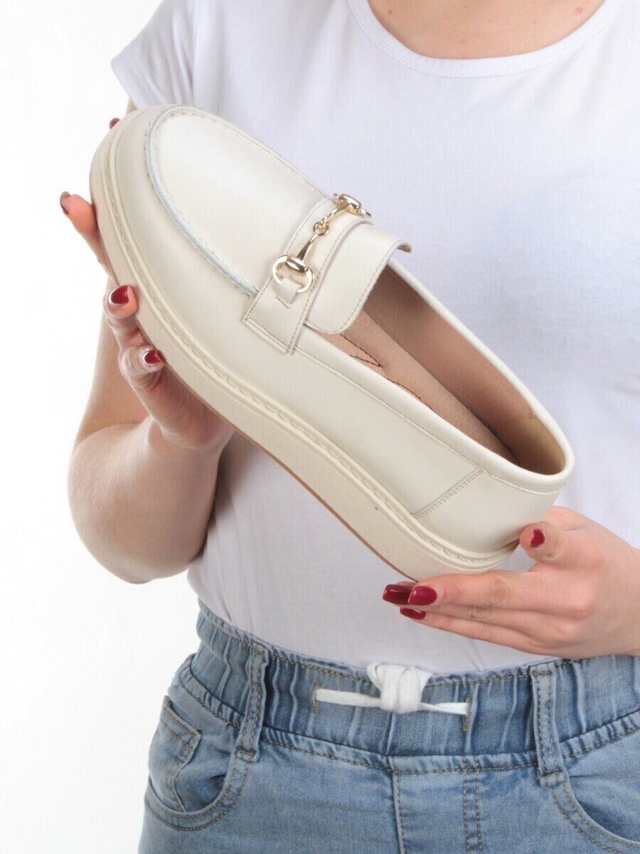 03-5062-6 BEIGE Лоферы женские (натуральная кожа)
