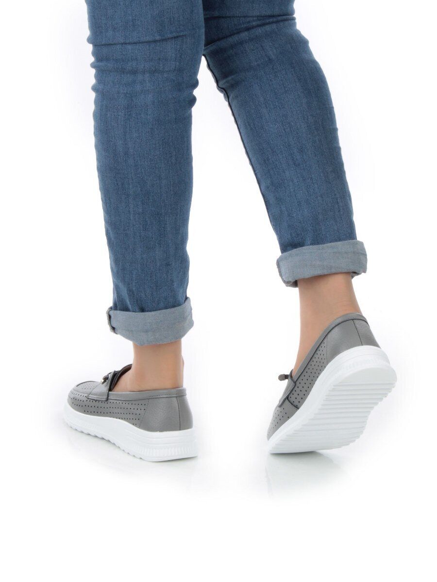 03-ZL-8861 DK. GRAY Полуботинки женские (натуральная кожа)