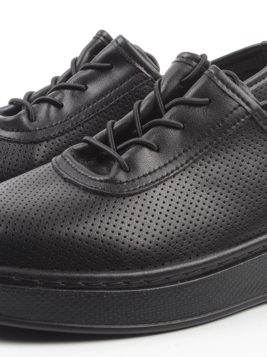 03-YE287-9 BLACK Полуботинки женские (натуральная кожа)