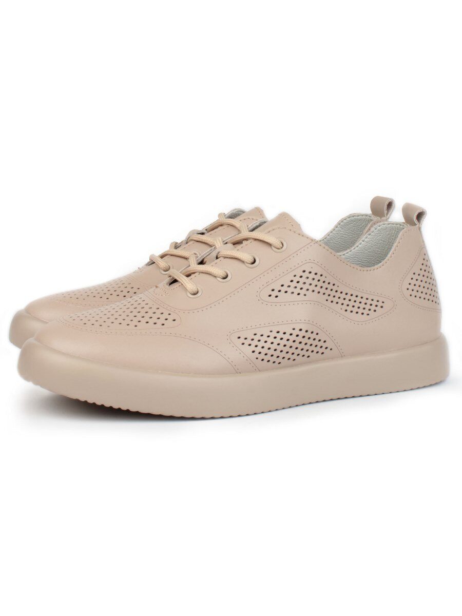 05-YD20-2D DK. BEIGE Кроссовки женские (натуральная кожа)