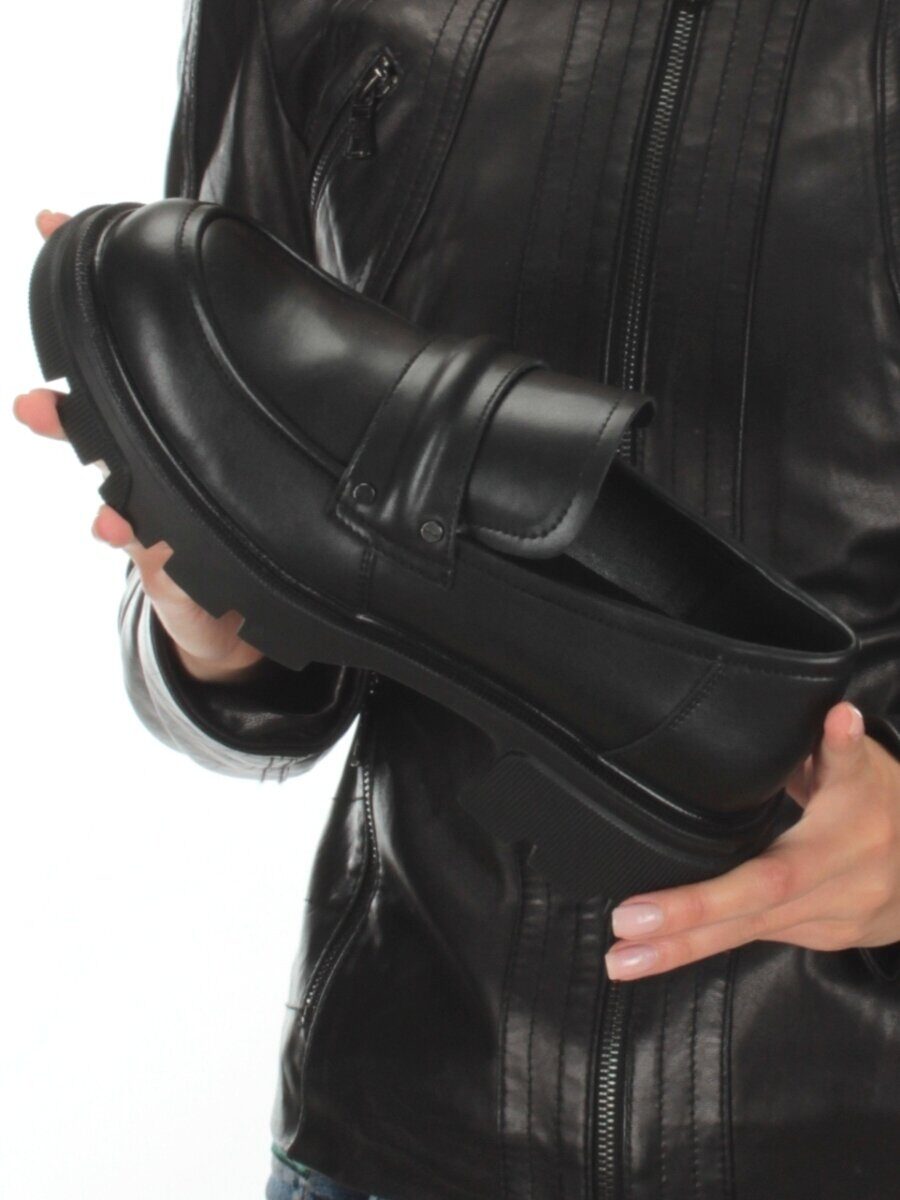 03-C1818-1 BLACK Лоферы женские (натуральная кожа)