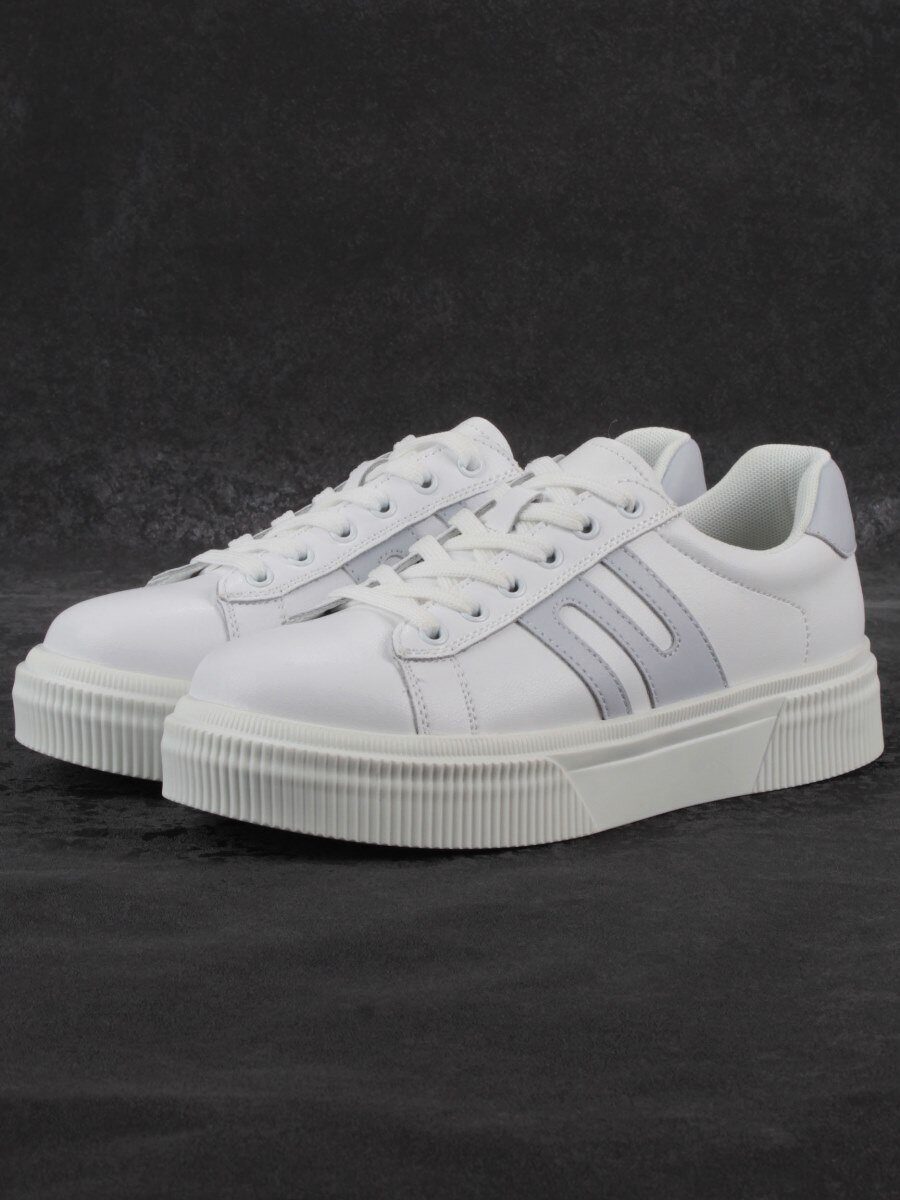 03-YC380-1 WHITE Кроссовки женские (натуральная кожа)