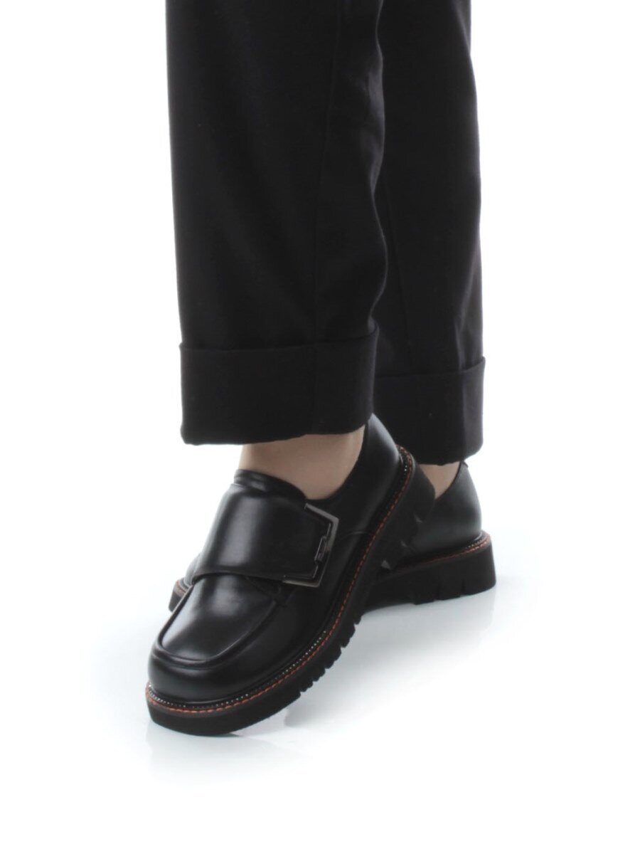 03-DYX02-2 BLACK Полуботинки женские (натуральная кожа)