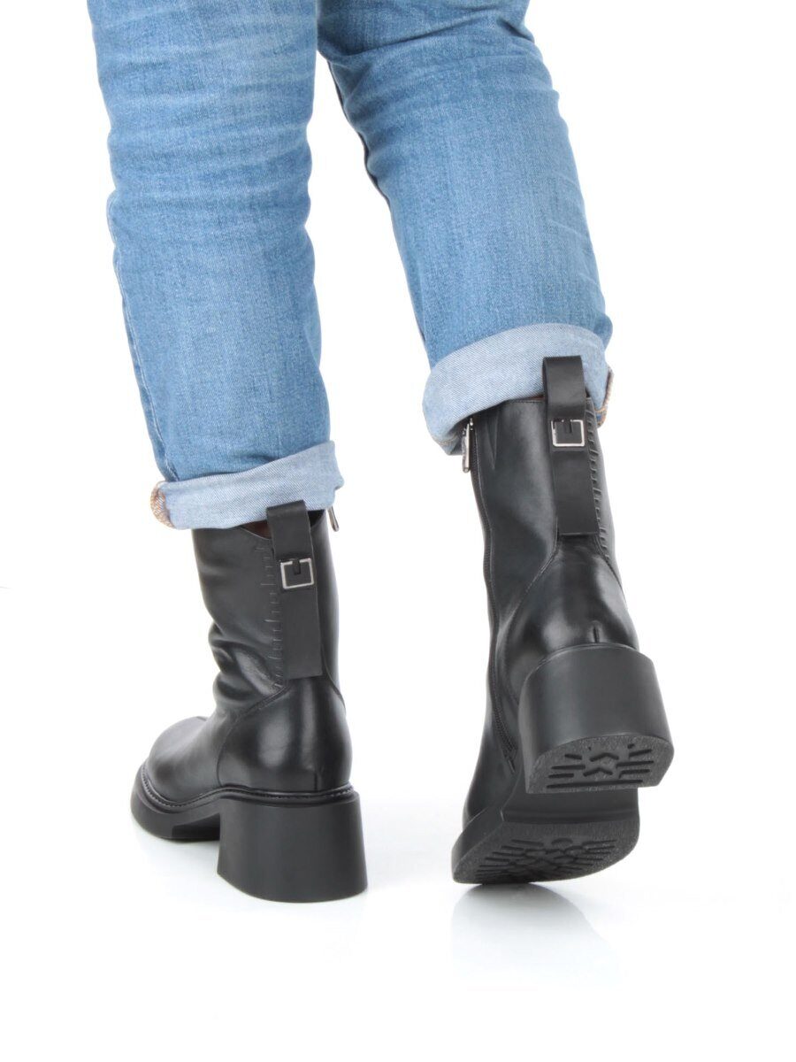 04-M3-L806 BLACK Ботинки зимние женские (натуральная кожа, натуральный мех)