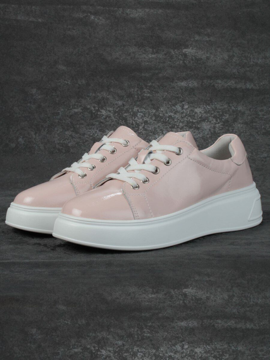 05-PDD215-5 LT. PINK Кроссовки женские (натуральная кожа)