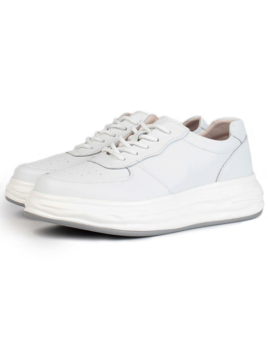 05-PDD181-1 WHITE Кроссовки женские (натуральная кожа)