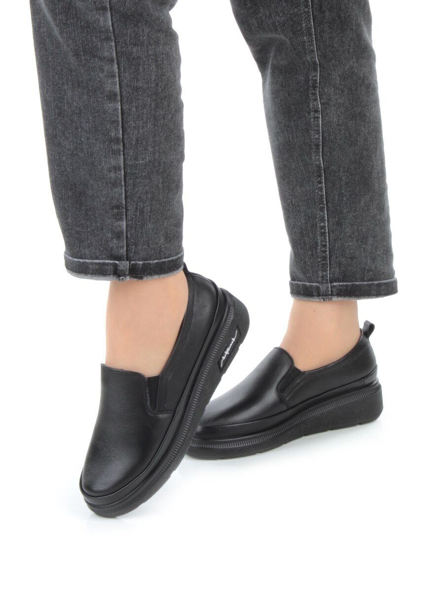 03-5319 BLACK Полуботинки женские (натуральная кожа)