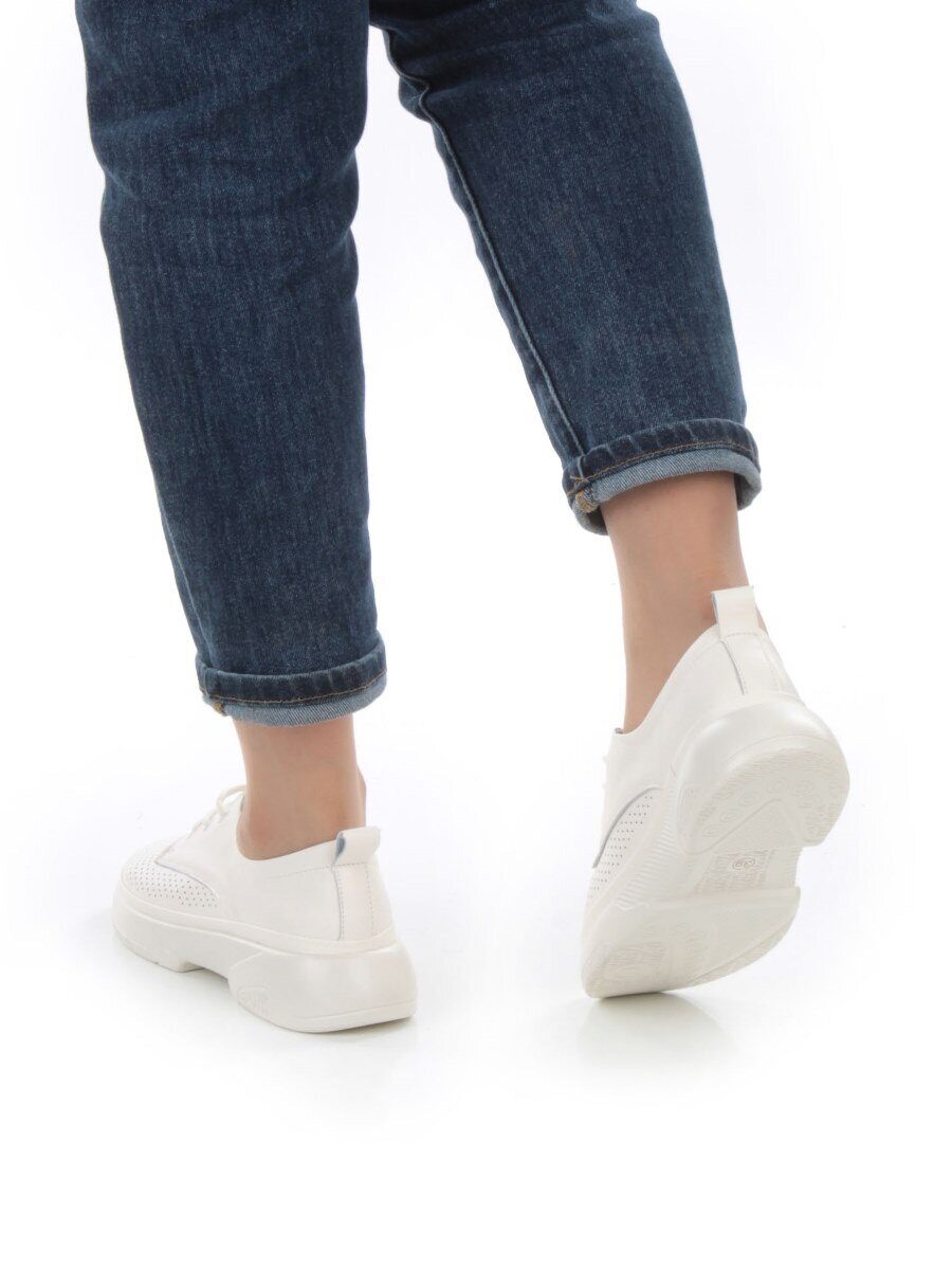 03-PDXL140-5 BEIGE Кроссовки женские (натуральная кожа)
