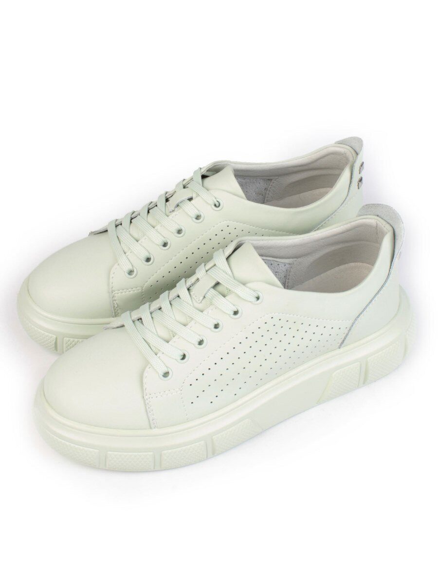 05-DXT51-5 LT. GREEN Кроссовки женские (натуральная кожа)