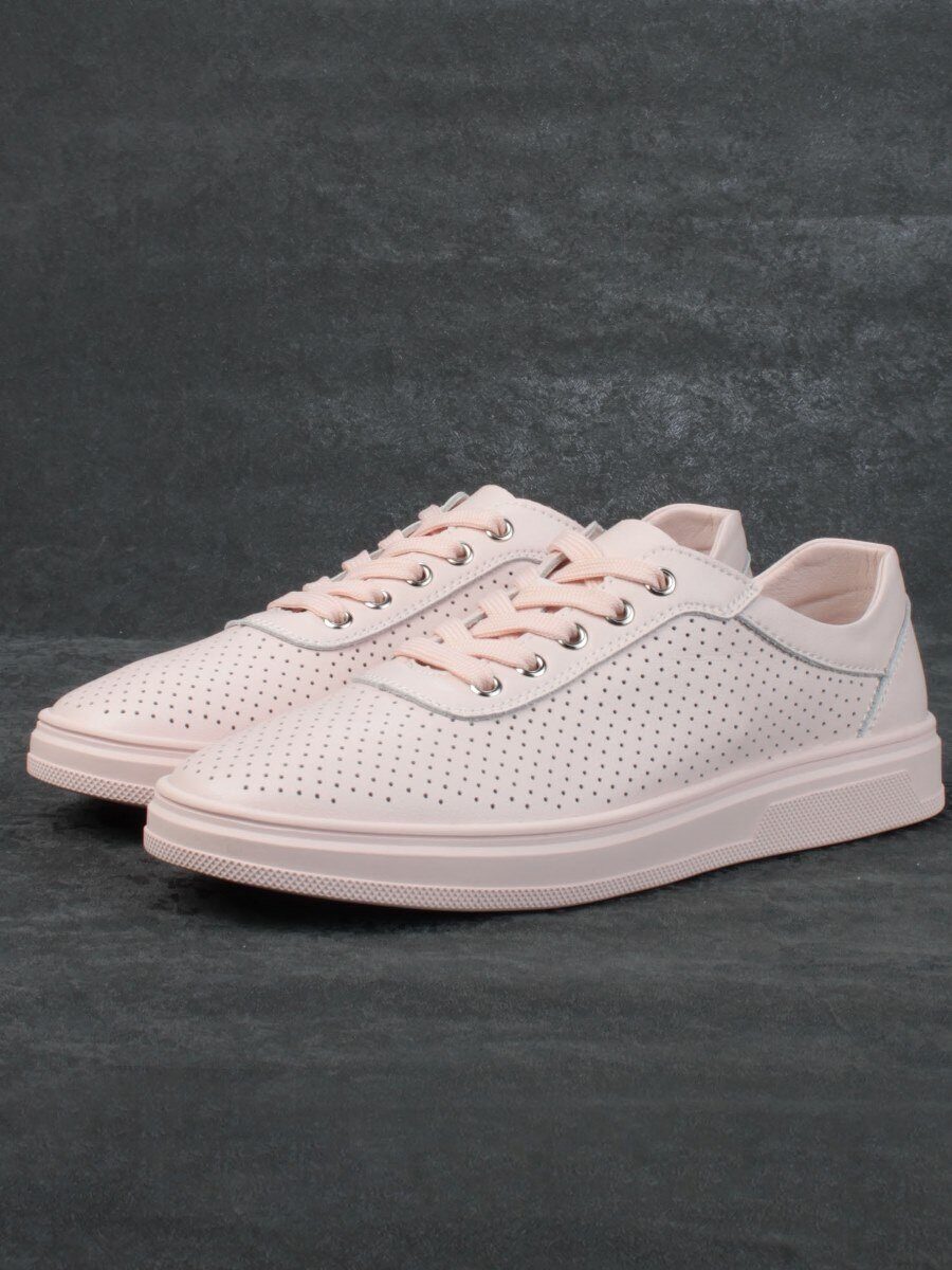 05-PDXL143-3 PINK Кроссовки женские (натуральная кожа)