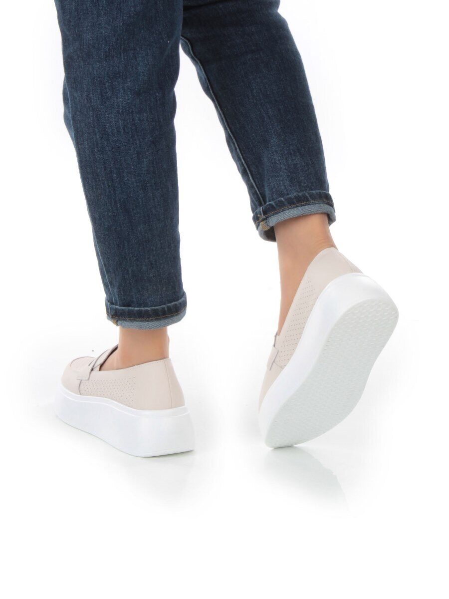 03-SD13-2D BEIGE Полуботинки женские (натуральная кожа)