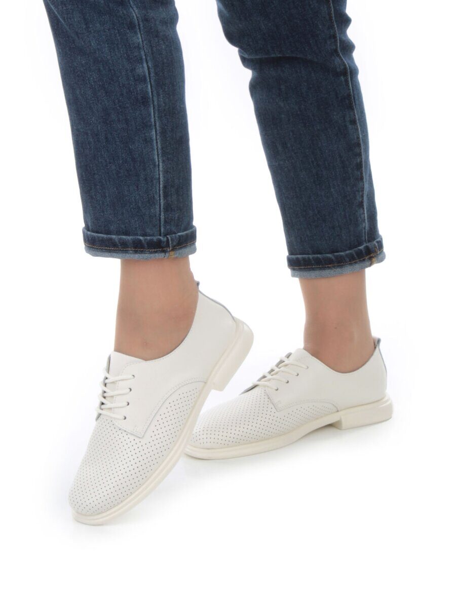 03-PDXL156-2 BEIGE Полуботинки женские (натуральная кожа)