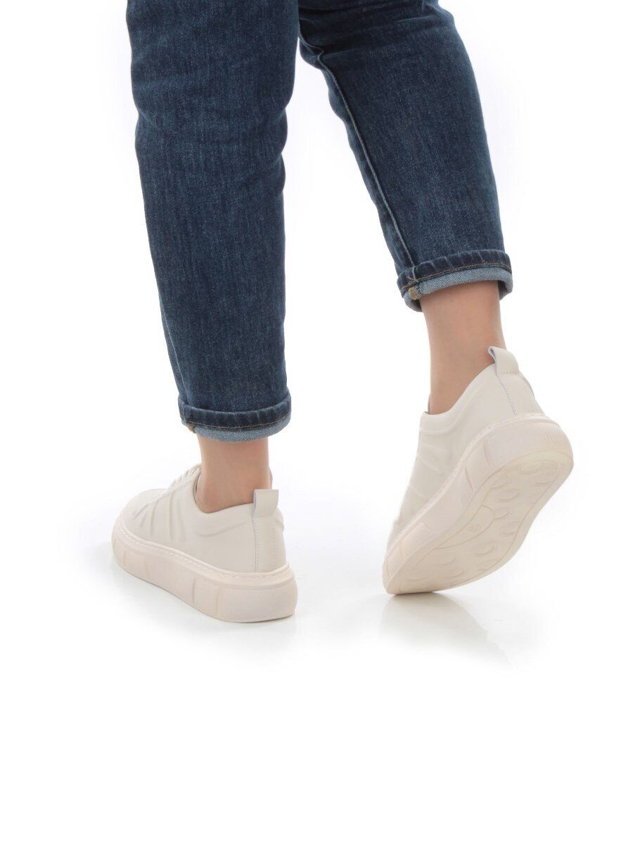 05-PDL255-2 BEIGE Кроссовки женские (натуральная кожа)