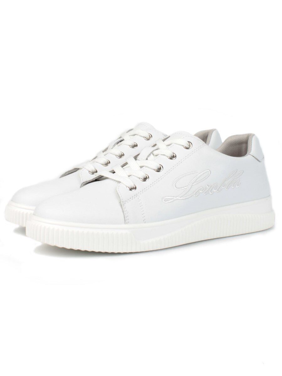 05-PDD165-1 WHITE/GRAY Кроссовки женские (натуральная кожа)