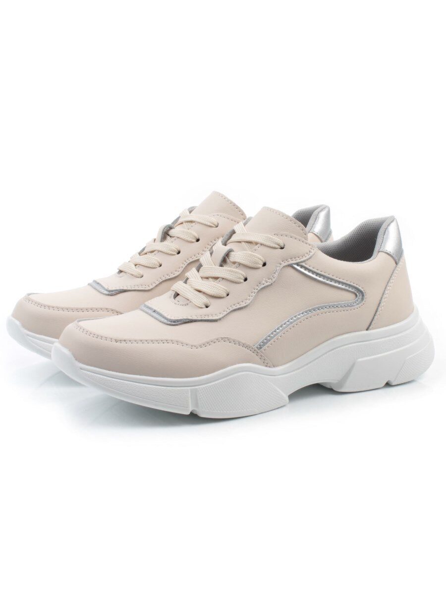 03-YJ435-2 BEIGE Кроссовки женские (натуральная кожа)