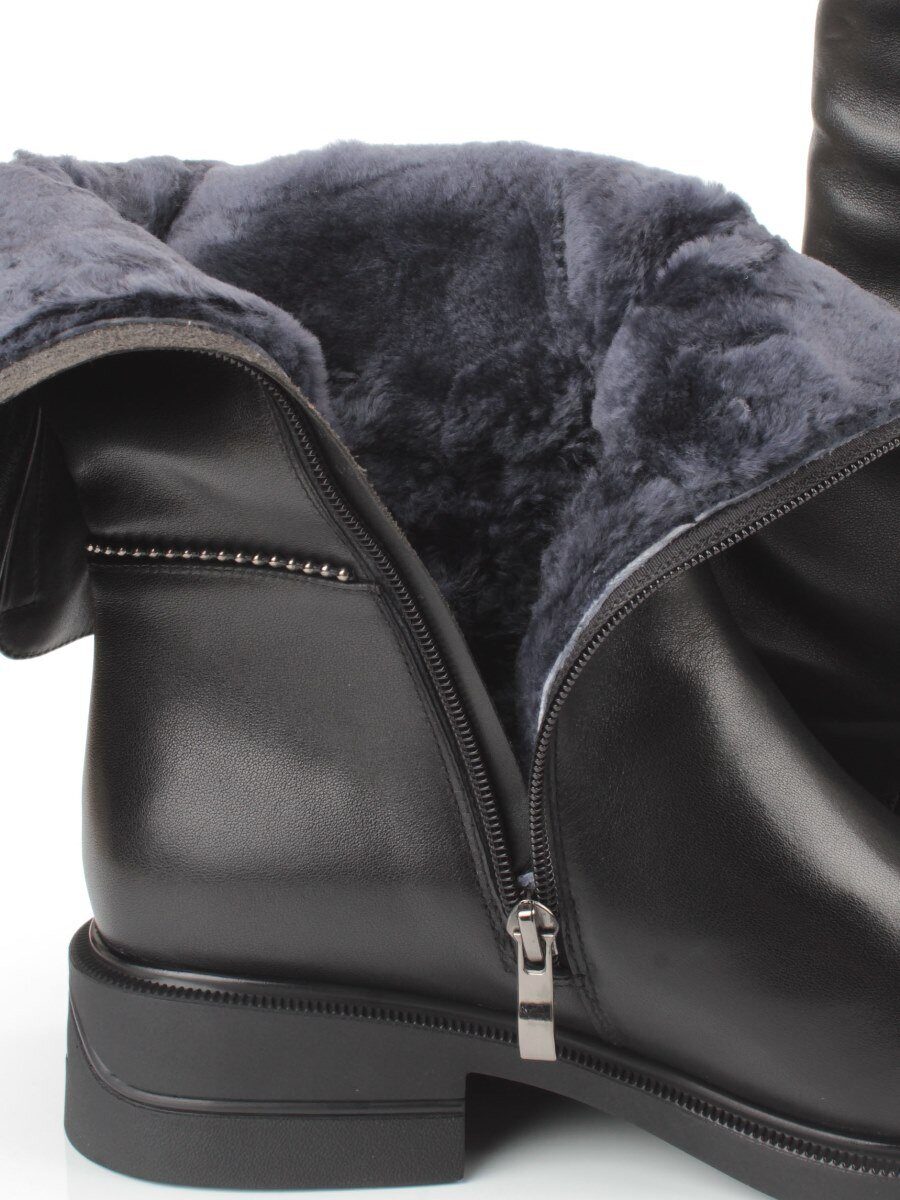 Z4225M BLACK Сапоги зимние женские (натуральная кожа, натуральный мех)