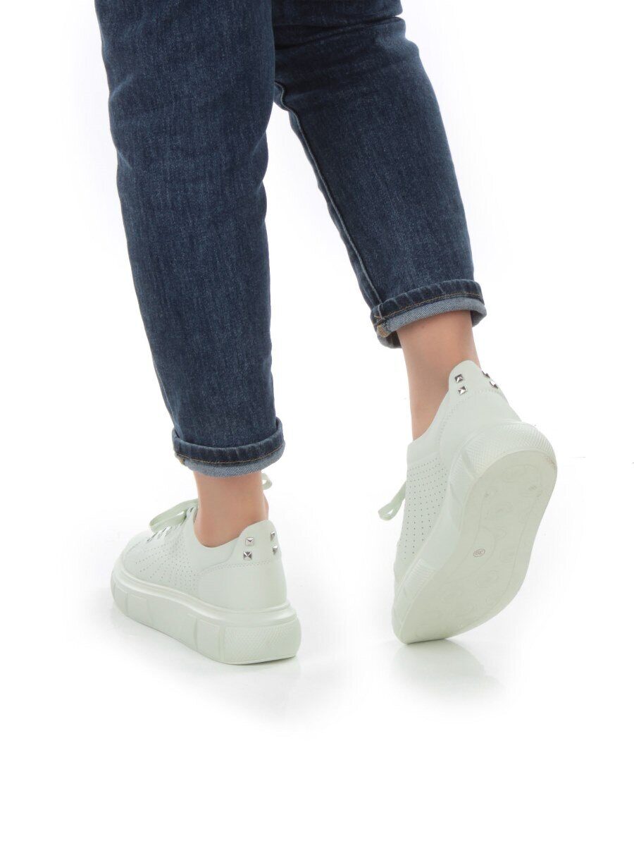 05-DXT51-5 LT. GREEN Кроссовки женские (натуральная кожа)