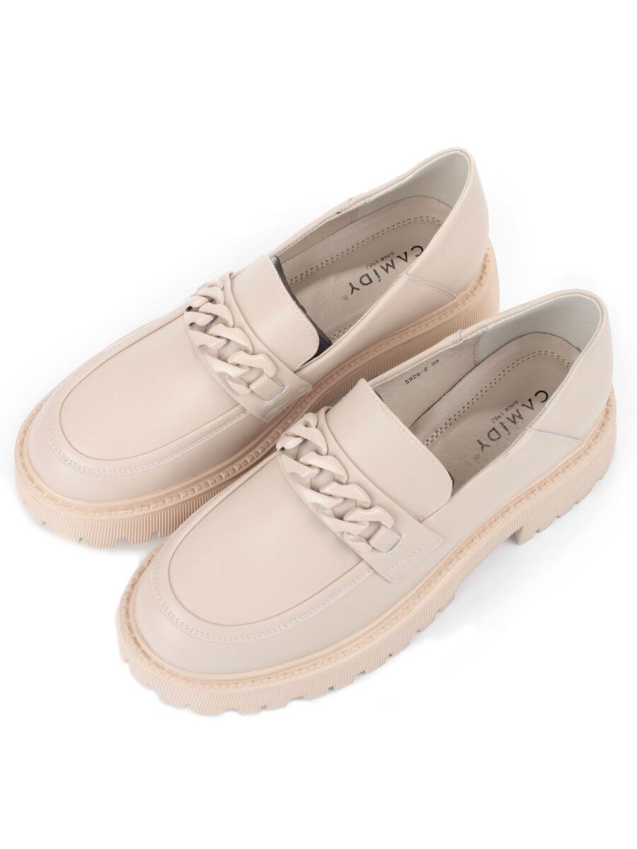 03-5926-2 BEIGE Лоферы женские (натуральная кожа)