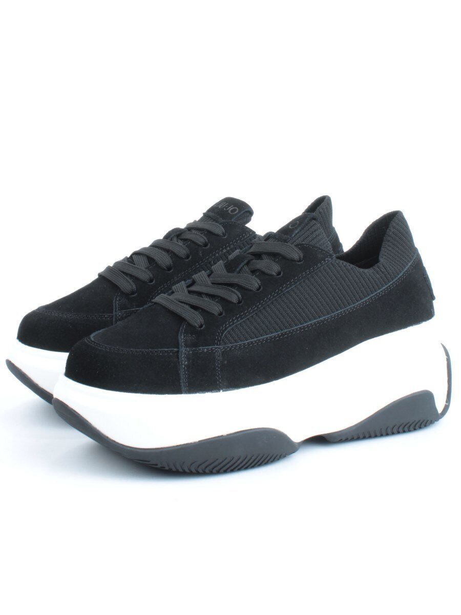 05-A9000-4 BLACK Кроссовки женские (натуральная замша)