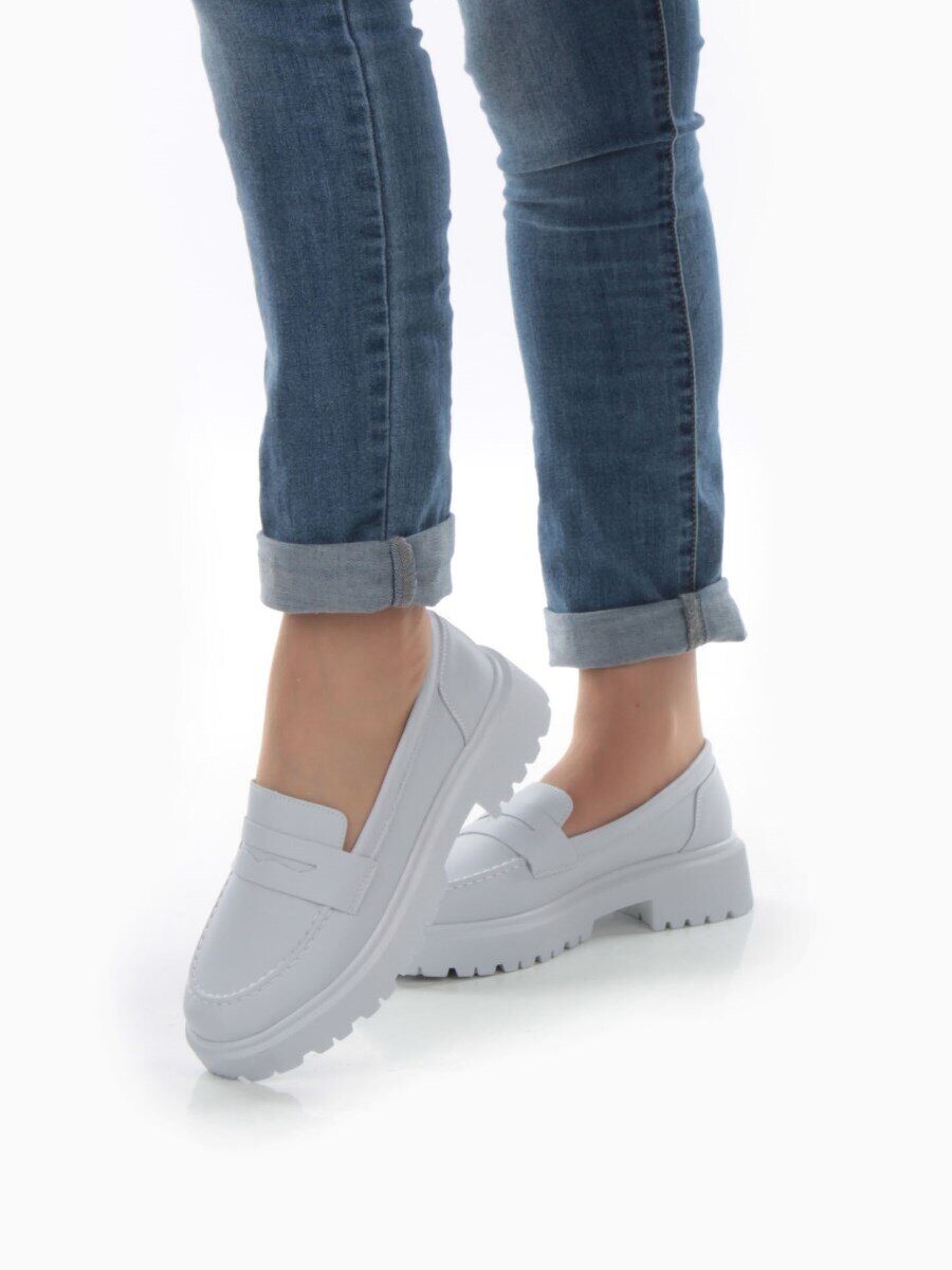 03-PDD178-5 LT. GRAY Полуботинки женские (натуральная кожа)