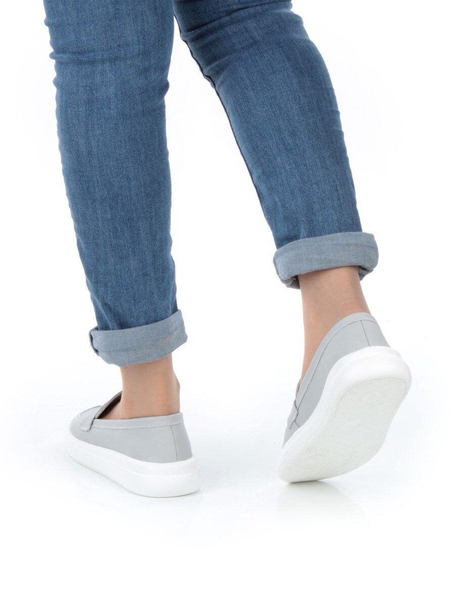 03-ZL-8501 LT. GRAY Полуботинки женские (натуральная кожа)