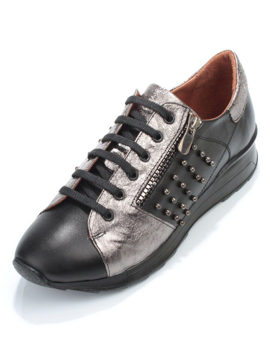 05-570 BLACK Кроссовки женские (натуральная кожа)