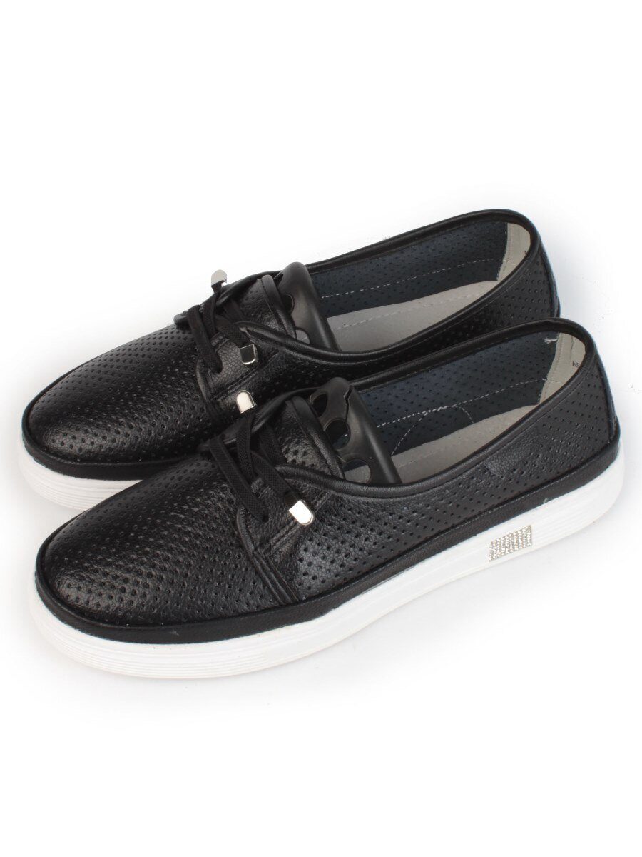 03-A5657 BLACK Полуботинки женские (натуральная кожа)