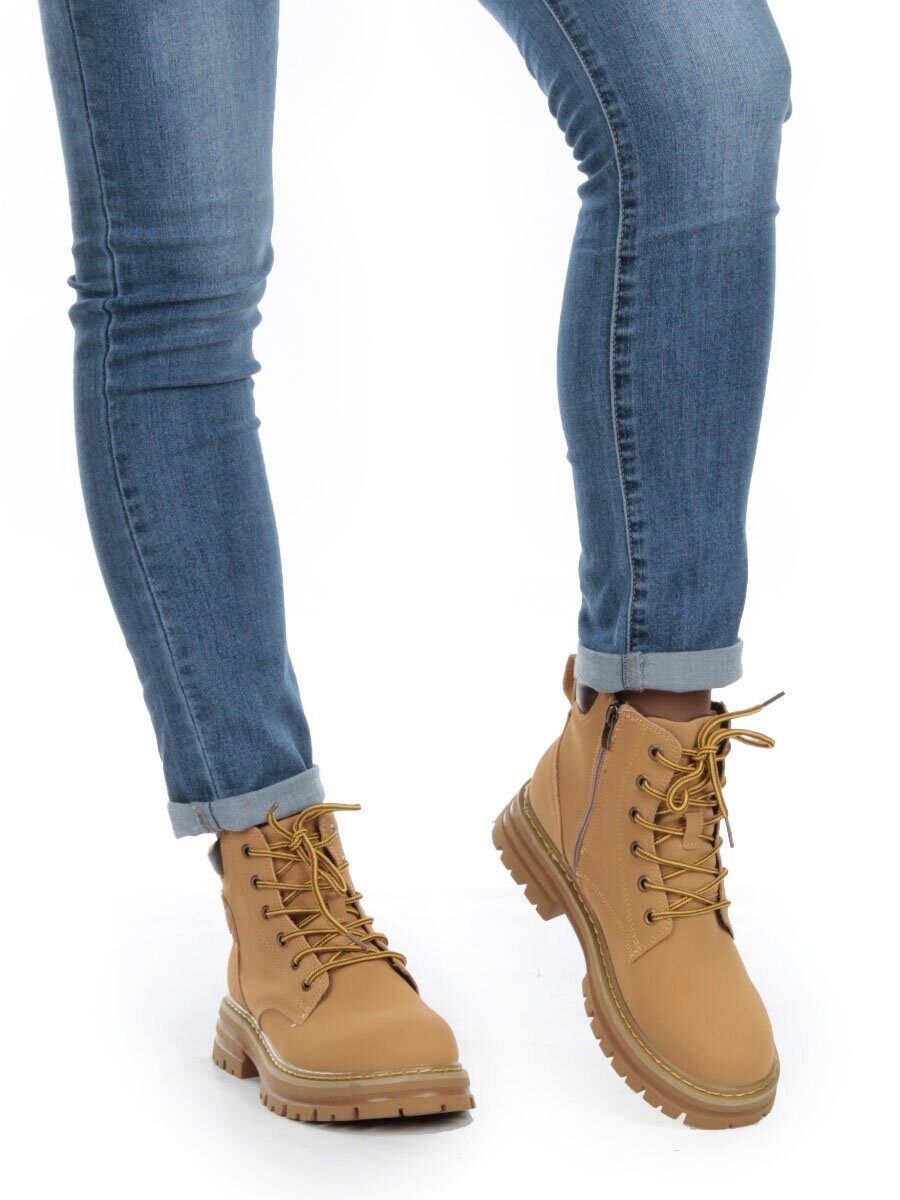 01-P8305-1 BROWN Ботинки демисезонные женские (натуральная кожа)