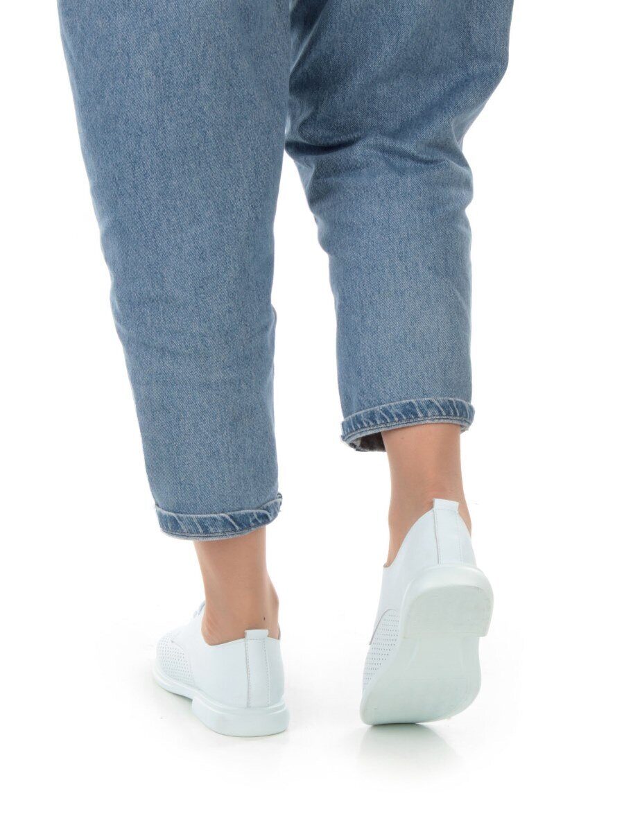 03-PDXL156-3 LT. BLUE Полуботинки женские (натуральная кожа)