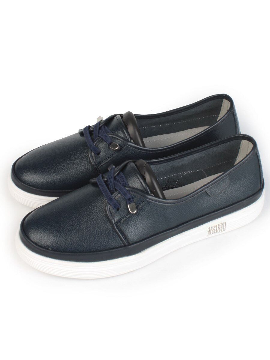 03-A5657-1 DK. BLUE Полуботинки женские (натуральная кожа)