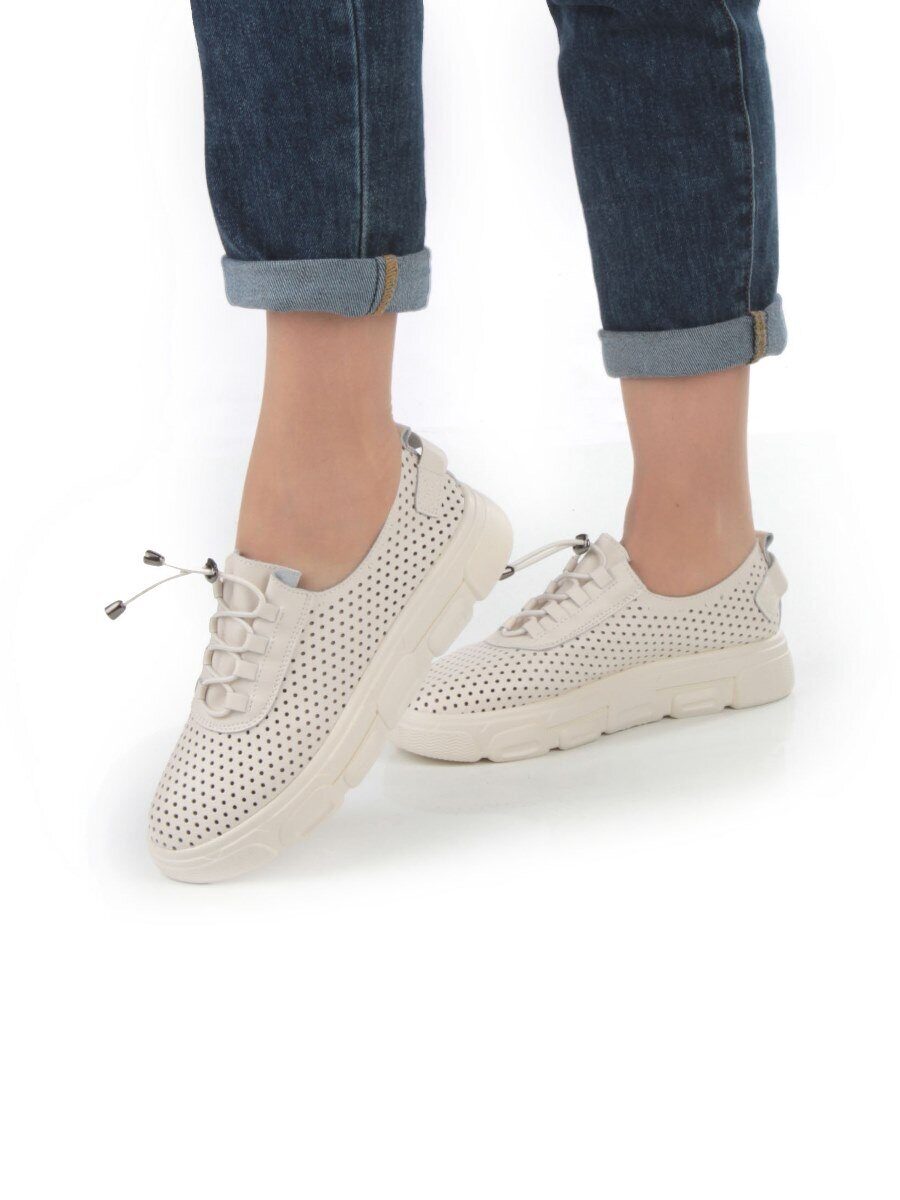05-SD1-1D BEIGE Кроссовки женские (натуральная кожа)