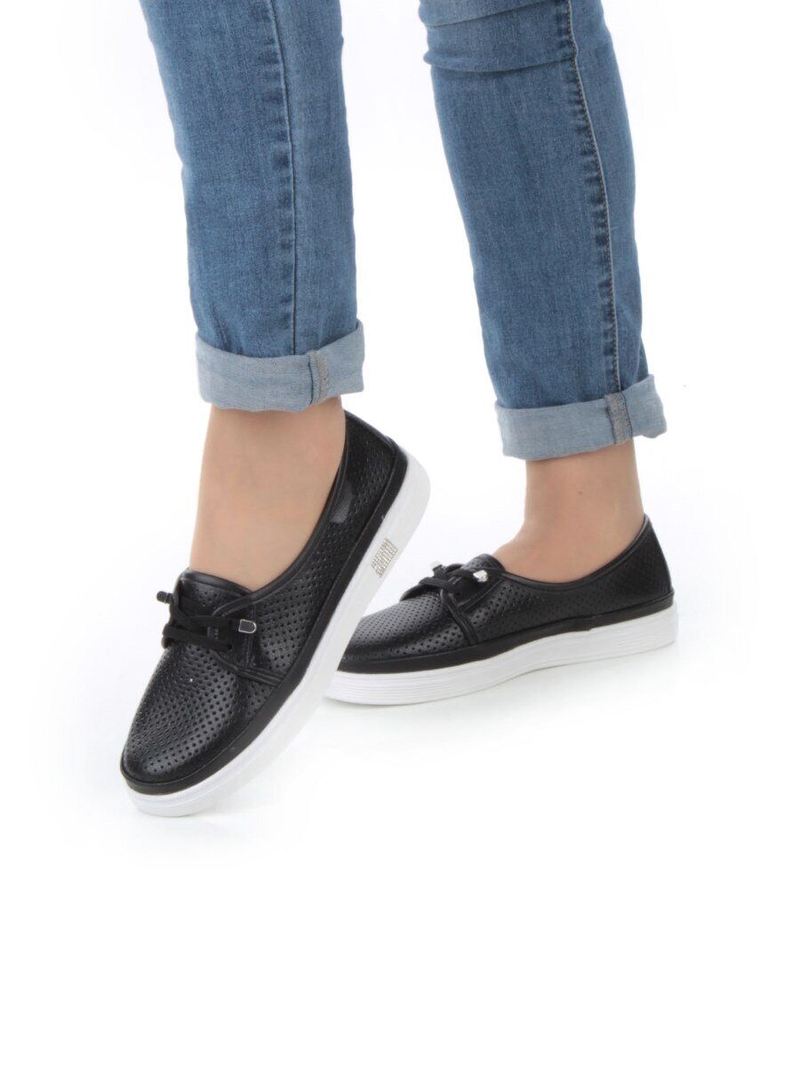 03-A5657 BLACK Полуботинки женские (натуральная кожа)