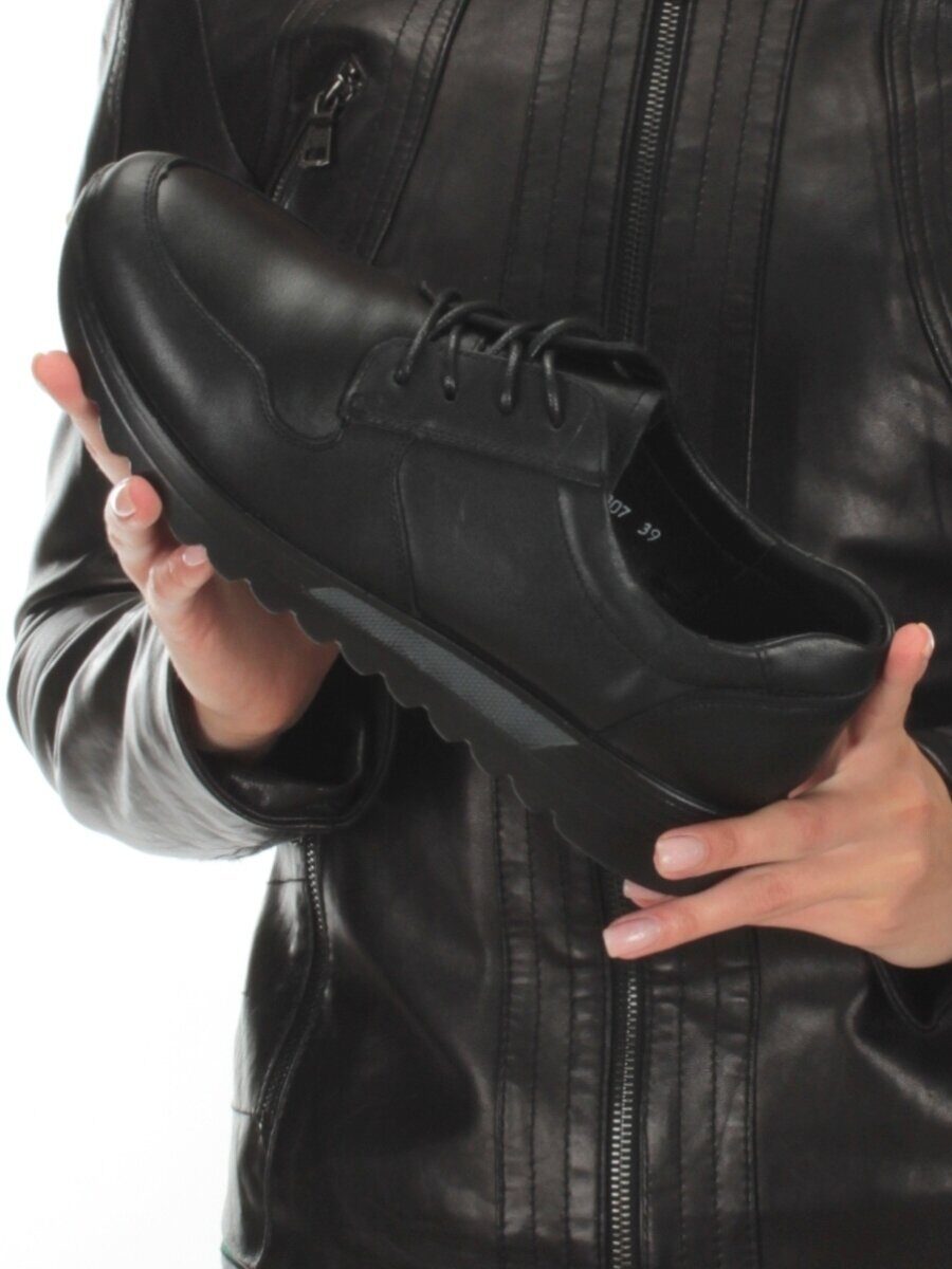 03-5307 BLACK Полуботинки женские (натуральная кожа)