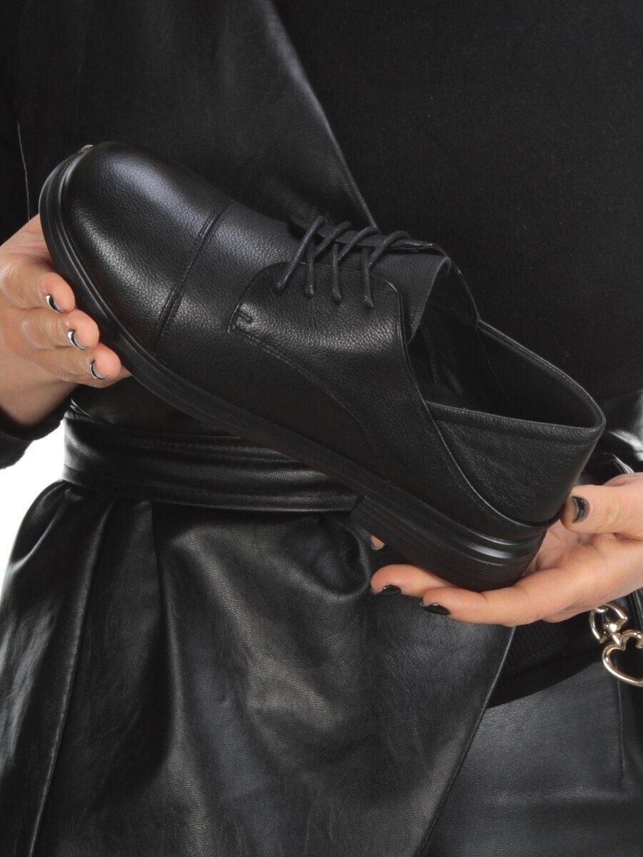 03-DCO51-1 BLACK Полуботинки женские (натуральная кожа)