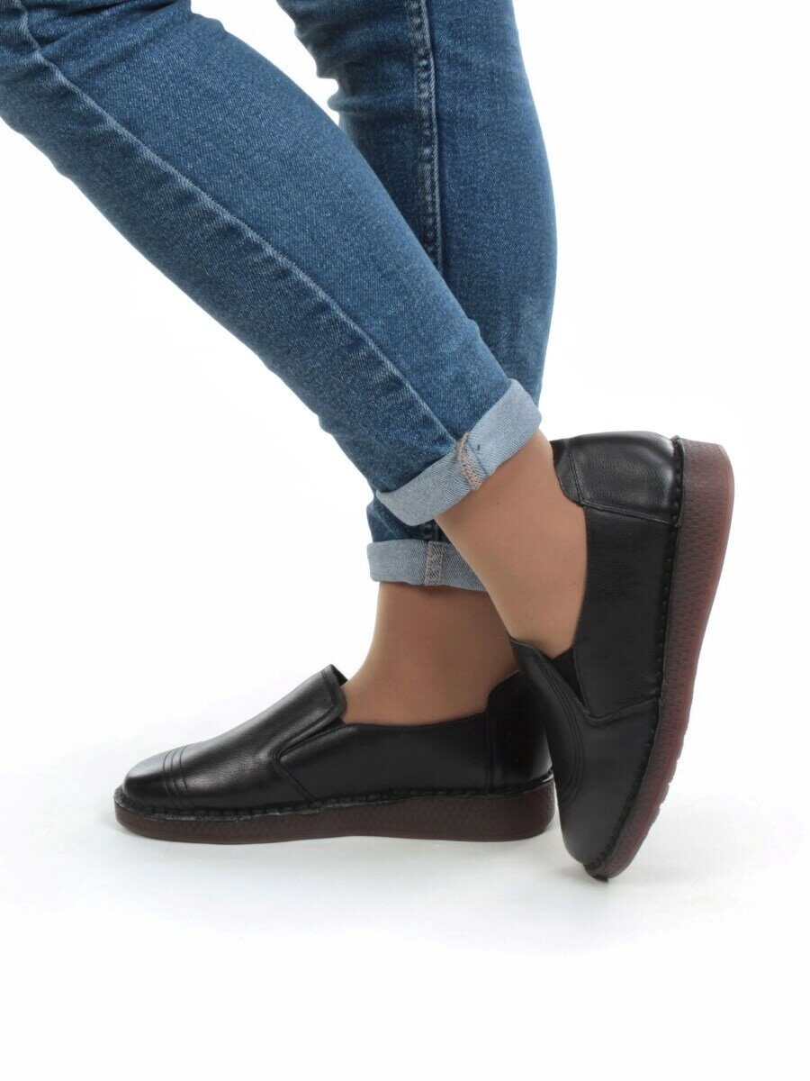 03-5905 BLACK Полуботинки женские (натуральная кожа)