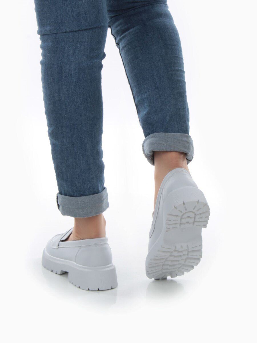 03-PDD178-5 LT. GRAY Полуботинки женские (натуральная кожа)