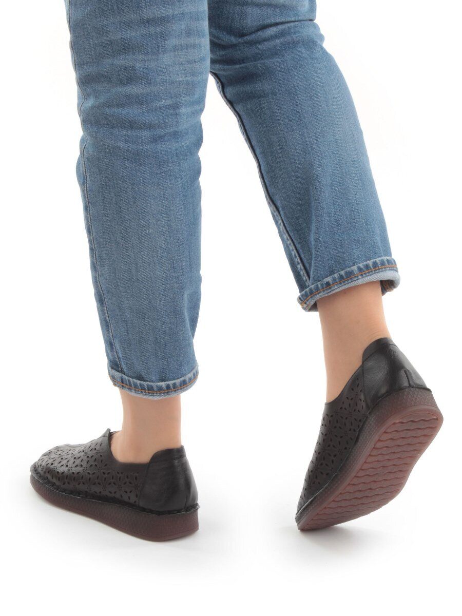 03-5003-1 BLACK Полуботинки женские летние (натуральная кожа)