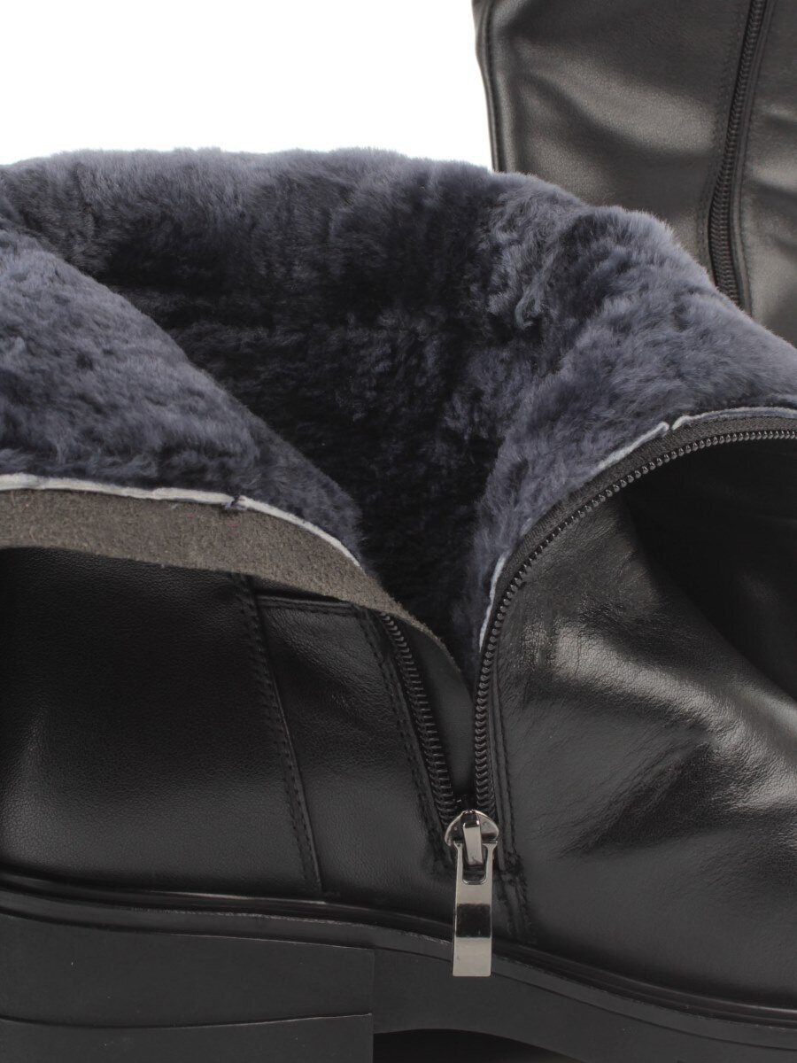 Z4215M BLACK Сапоги зимние женские (натуральная кожа, натуральный мех)