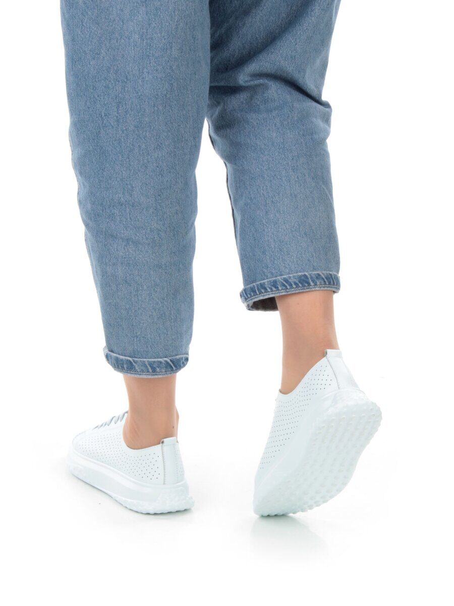 05-PDXL141-2 LT. BLUE Кроссовки женские (натуральная кожа)