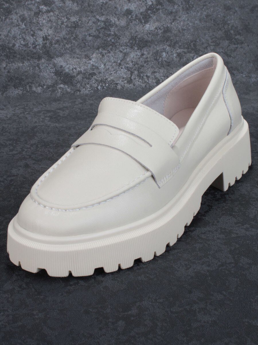 03-PDD178-2 LIGHT BEIGE Лоферы женские (натуральная кожа)