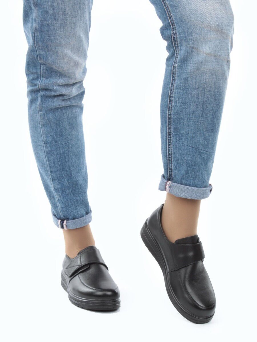 03-5072 BLACK Полуботинки женские (натуральная кожа)