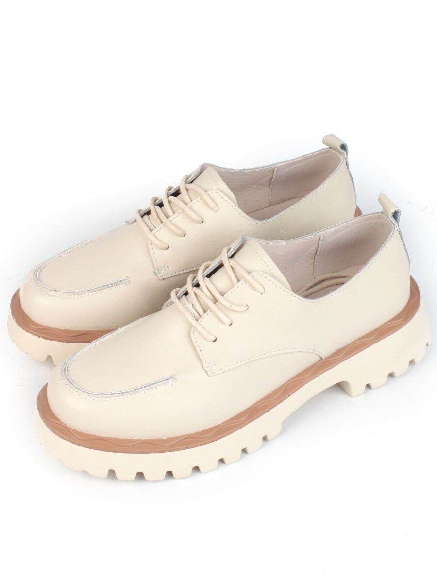 03-HY7-1D BEIGE Полуботинки женские (натуральная кожа)