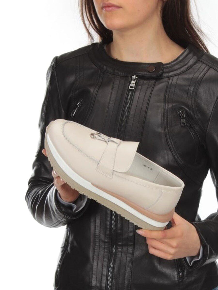 03-5951-6 BEIGE Лоферы женские (натуральная кожа)